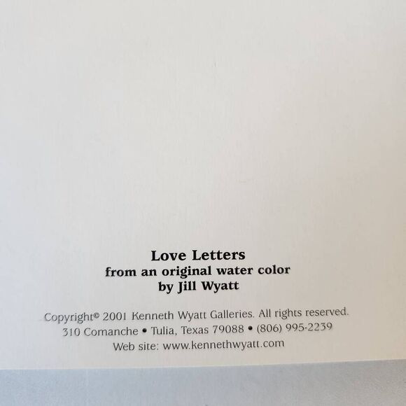 Love Letters Jill Wyatt watercolor print 3 notecards American 90s little blonde - Picture 4 of 6